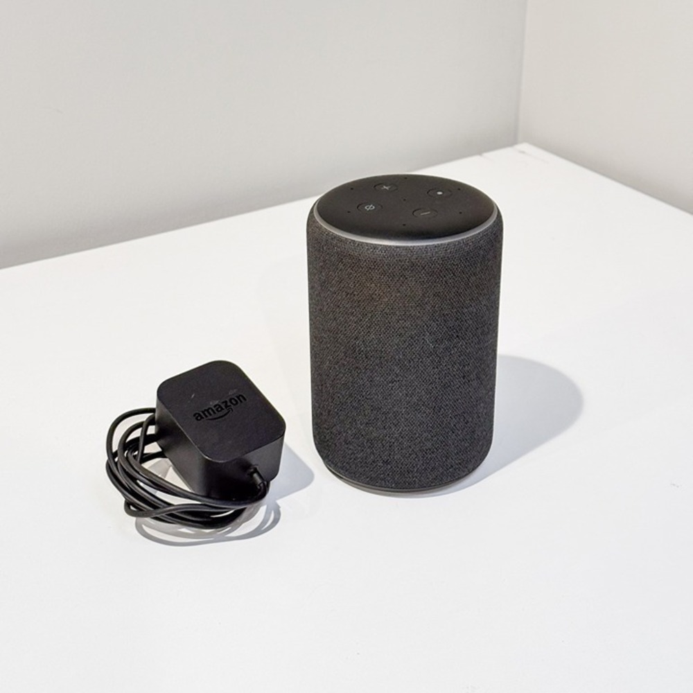 Amazon Echo 3rd Gen Charcoal Alexa Smart Speaker + Power Cable - Tested/Reset